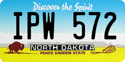 ND license plate IPW572