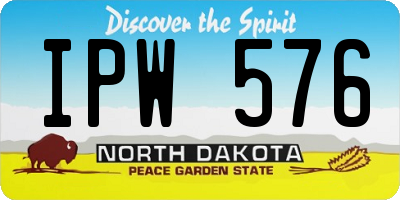 ND license plate IPW576