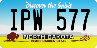 ND license plate IPW577
