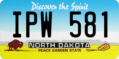 ND license plate IPW581