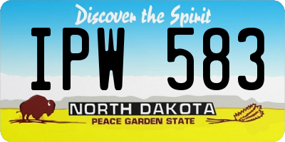 ND license plate IPW583
