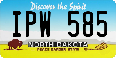 ND license plate IPW585