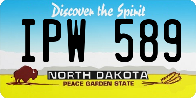 ND license plate IPW589