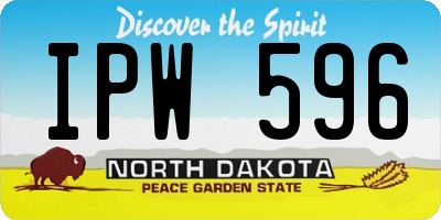 ND license plate IPW596