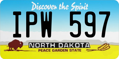 ND license plate IPW597