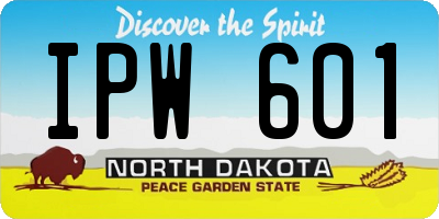 ND license plate IPW601