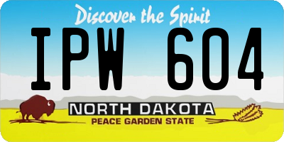 ND license plate IPW604