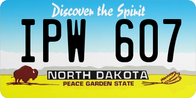 ND license plate IPW607