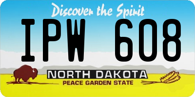 ND license plate IPW608