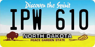 ND license plate IPW610