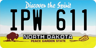 ND license plate IPW611
