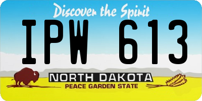 ND license plate IPW613