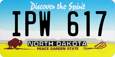 ND license plate IPW617