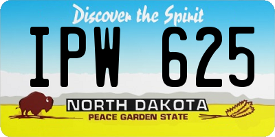 ND license plate IPW625