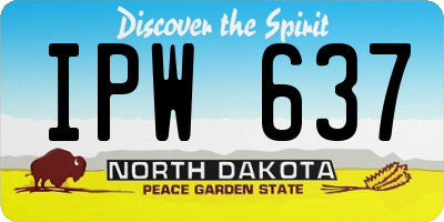 ND license plate IPW637