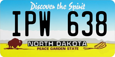 ND license plate IPW638