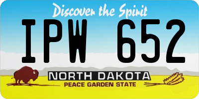 ND license plate IPW652