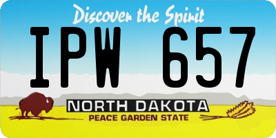 ND license plate IPW657
