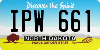 ND license plate IPW661