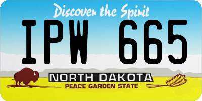ND license plate IPW665