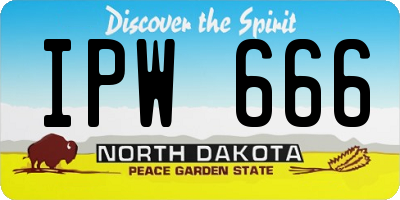 ND license plate IPW666