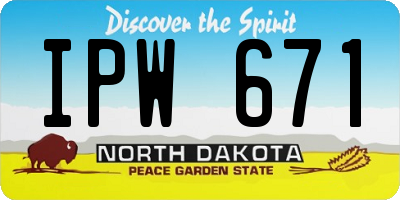 ND license plate IPW671