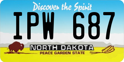 ND license plate IPW687