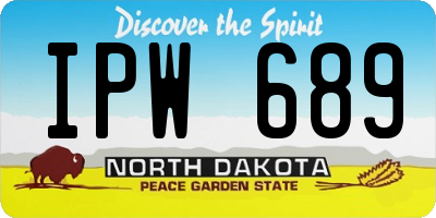 ND license plate IPW689