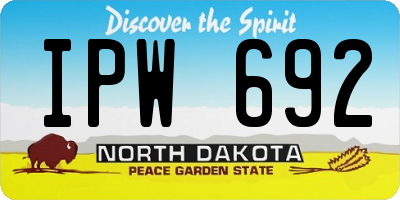 ND license plate IPW692