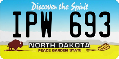 ND license plate IPW693
