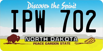 ND license plate IPW702