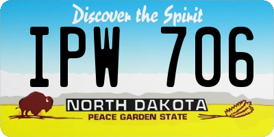 ND license plate IPW706