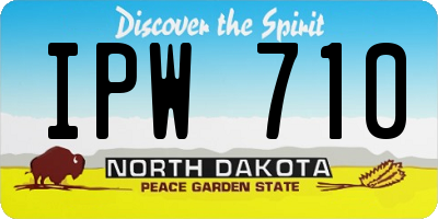 ND license plate IPW710