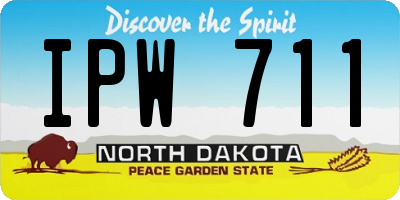 ND license plate IPW711