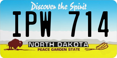 ND license plate IPW714