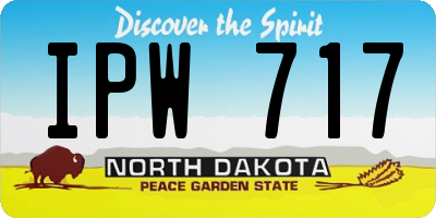 ND license plate IPW717