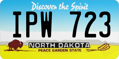 ND license plate IPW723