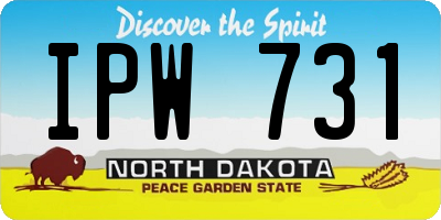 ND license plate IPW731