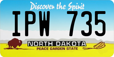 ND license plate IPW735