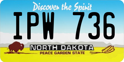 ND license plate IPW736