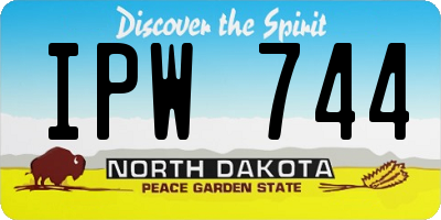 ND license plate IPW744