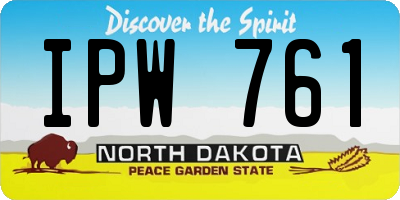 ND license plate IPW761