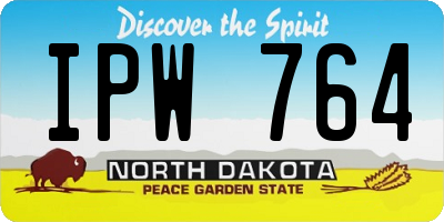 ND license plate IPW764