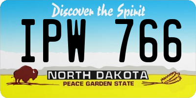 ND license plate IPW766