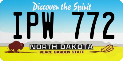 ND license plate IPW772