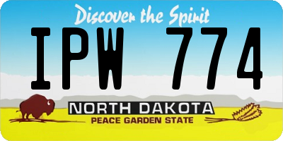 ND license plate IPW774