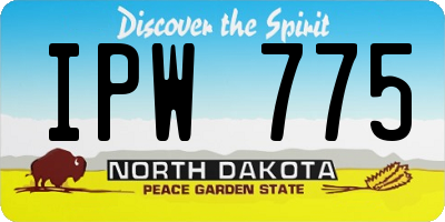ND license plate IPW775