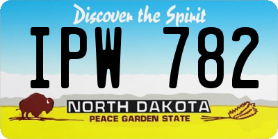 ND license plate IPW782