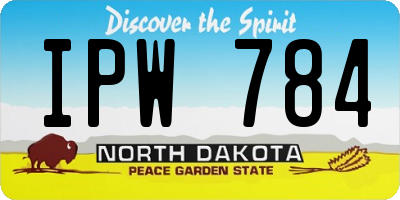 ND license plate IPW784