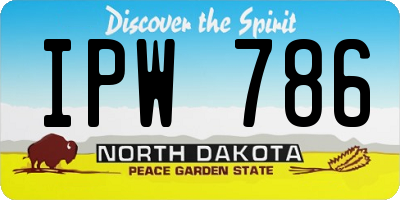 ND license plate IPW786